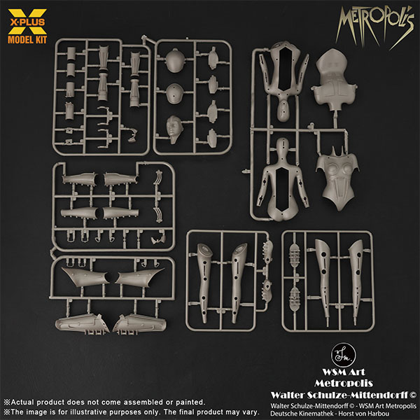 X-Plus Metropolis Maschinenmensch Silver Screen 1/8 Scale Plastic Model Kit